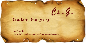 Csutor Gergely névjegykártya