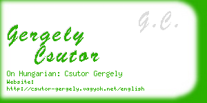 gergely csutor business card